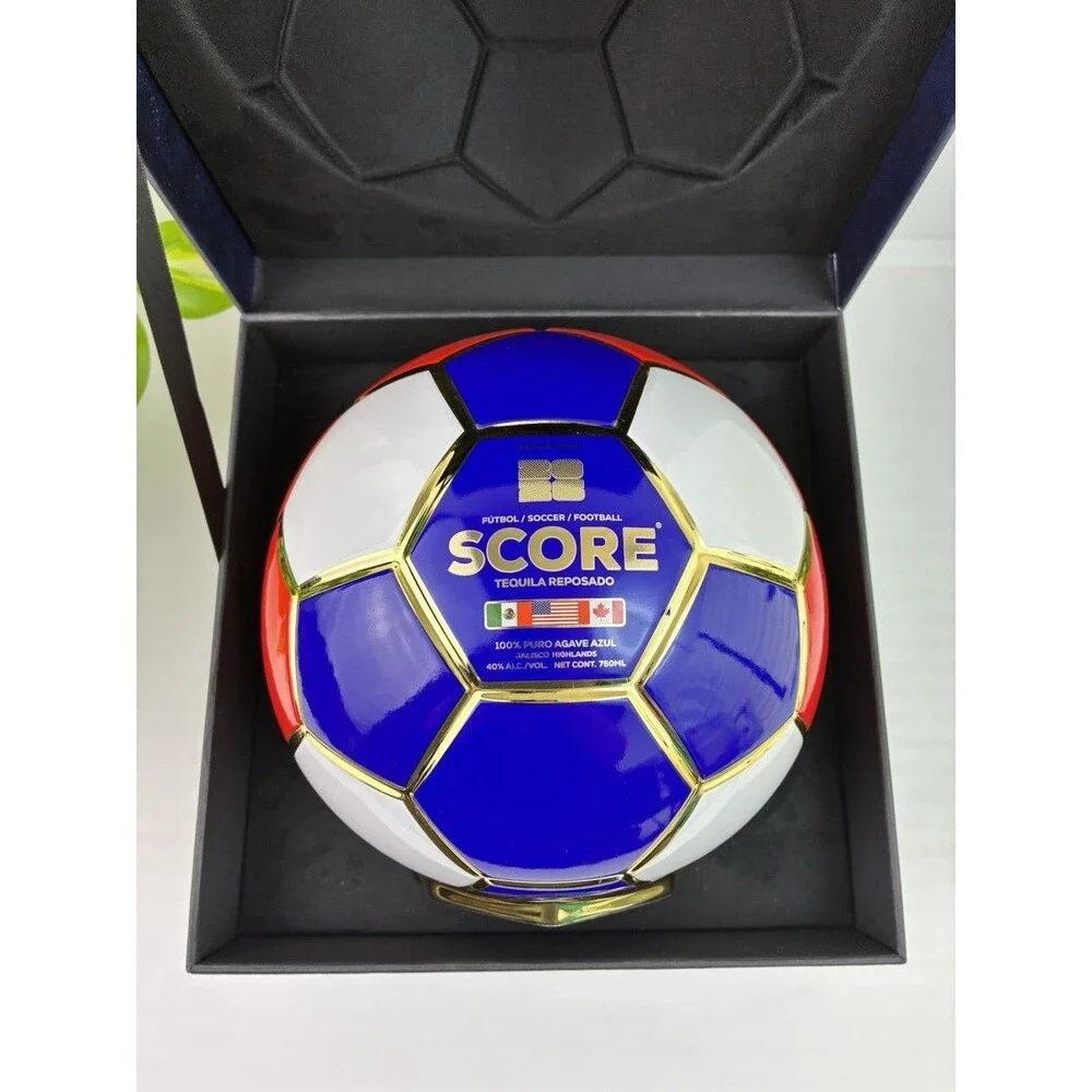 Soccer Ball SCORE Tequila Bottle in USA VIP FIFA World Cup Soccer EMPTY